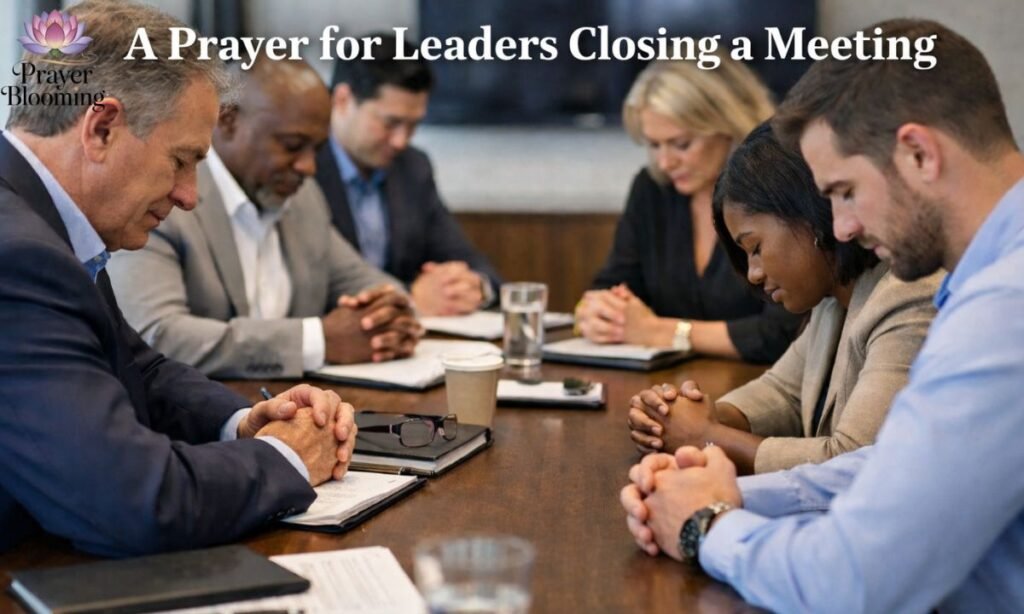 A Prayer for Leaders Closing a Meeting