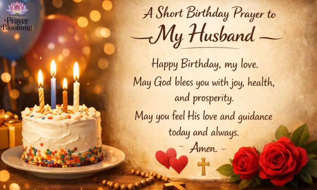 Short birthday prayer to my husband