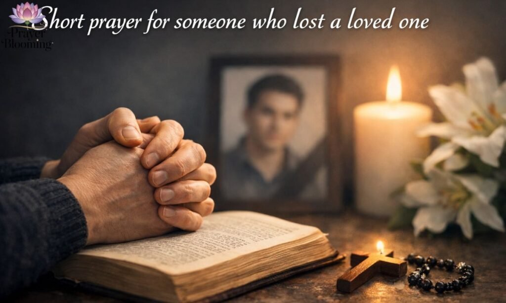 Short prayer for someone who lost a loved one