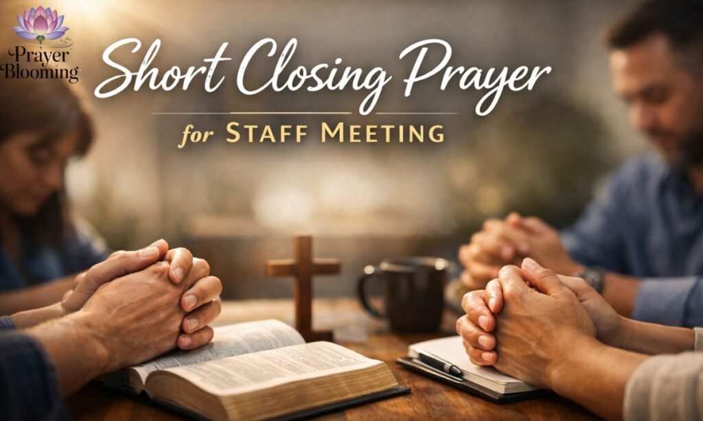 Simple closing prayer for staff meeting