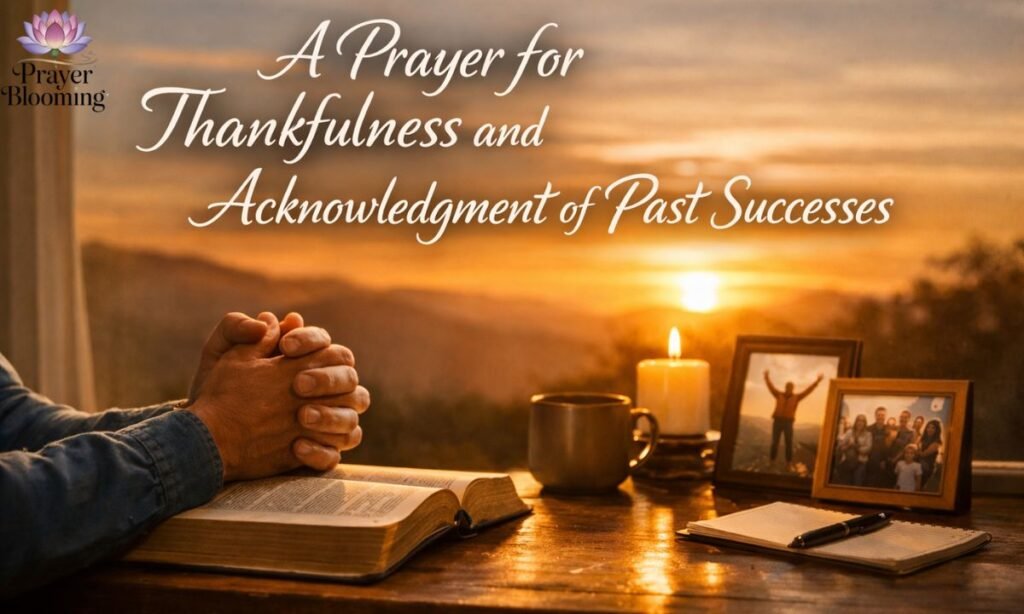 A Prayer for Thankfulness and Acknowledgment of Past Successes
