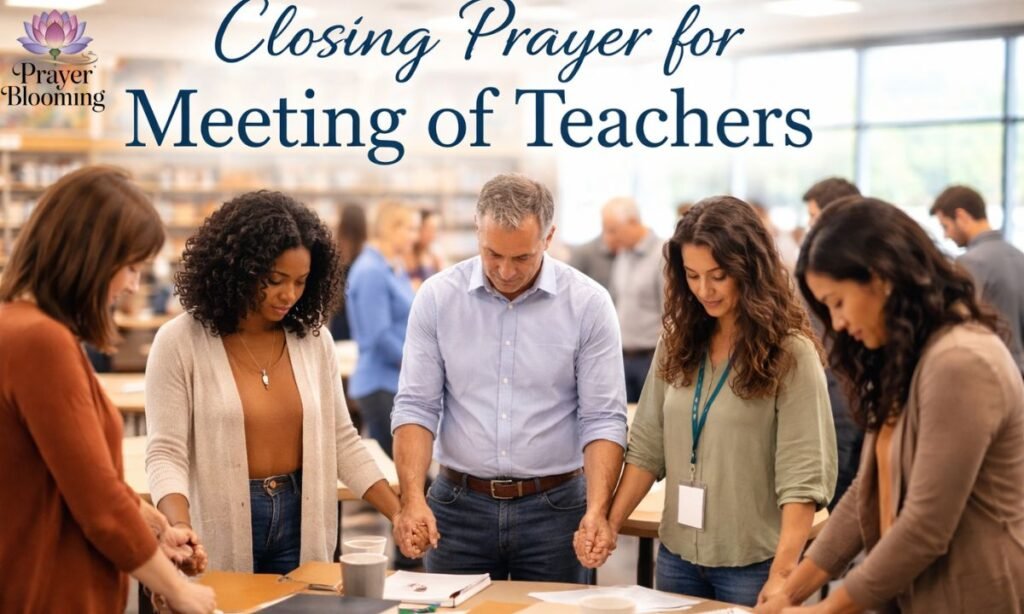 Closing prayer for meeting of teachers