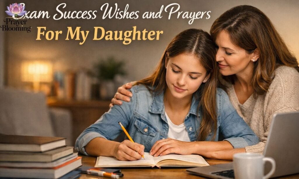 Exam success wishes and prayers for my daughter