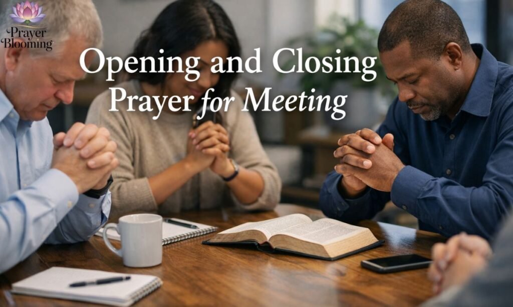 Opening and closing prayer for meeting