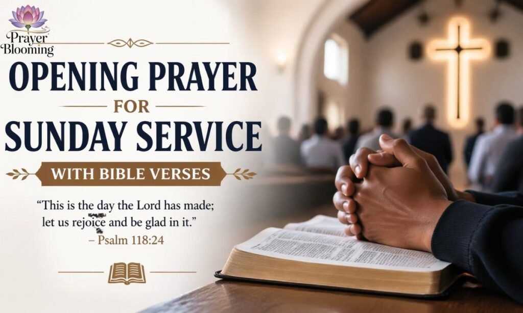 Opening prayer for Sunday service with Bible verses