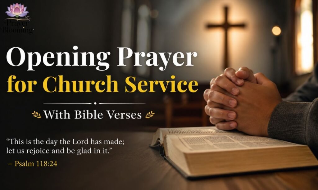 Opening prayer for church service with Bible verses