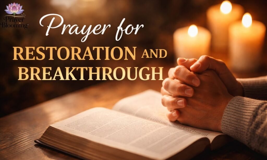 Prayer for restoration and breakthrough
