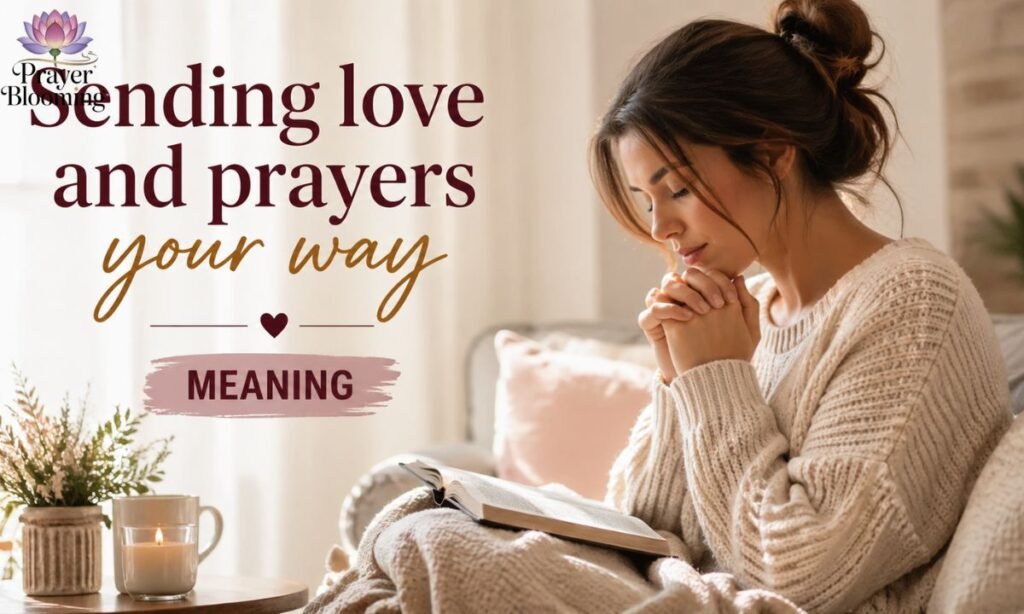 Sending love and prayers your way meaning