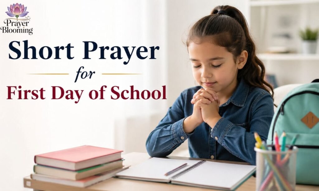 Short prayer for first day of school