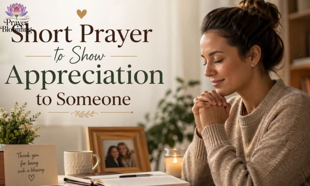 Short prayer to show appreciation to someone