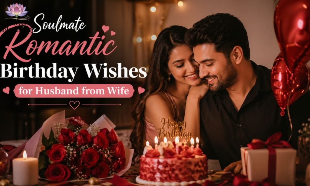 Soulmate romantic Birthday wishes for husband from wife