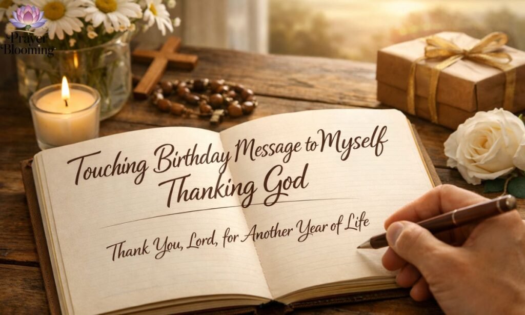 Touching birthday message to myself thanking God