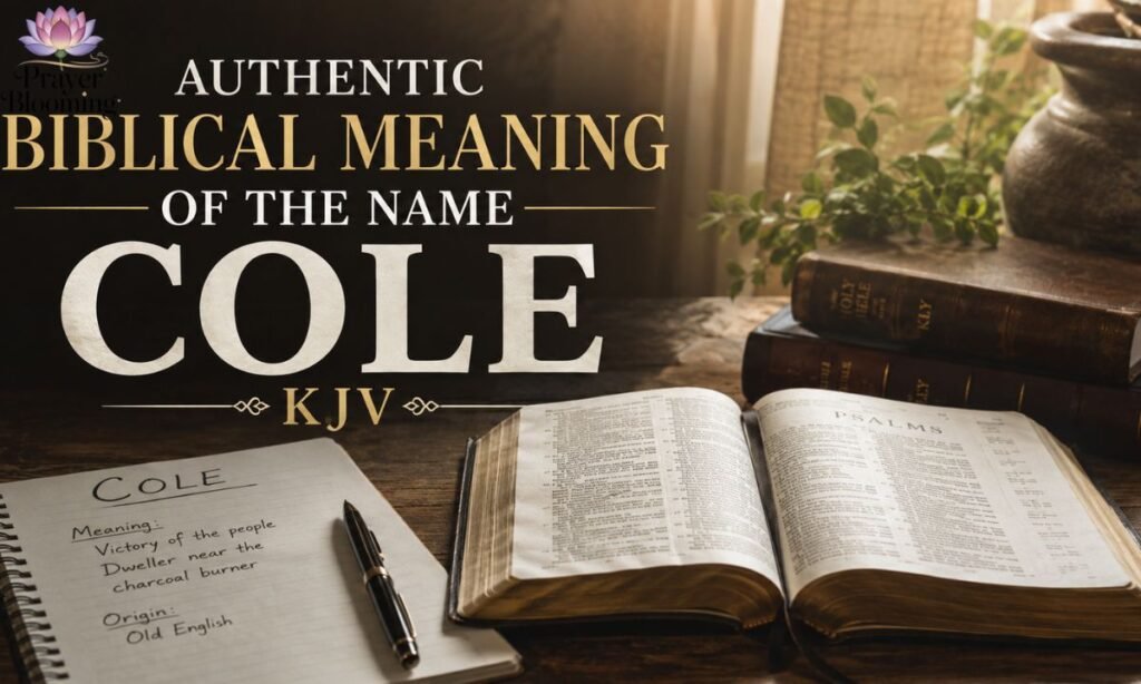 Authentic biblical meaning of the name cole kjv