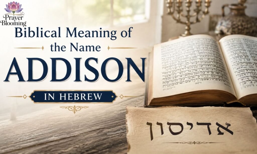 Biblical meaning of the name addison in hebrew