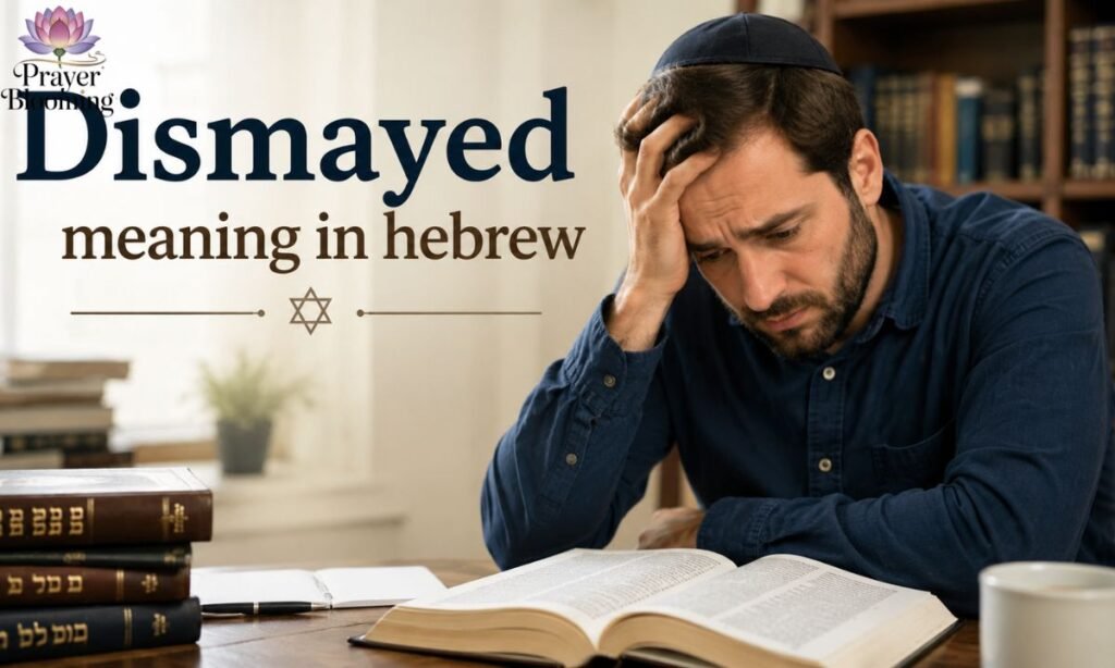 Dismayed meaning in hebrew