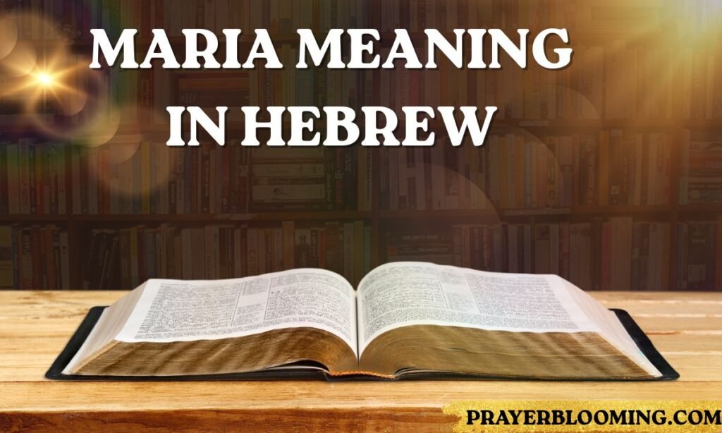Maria Meaning in Hebrew