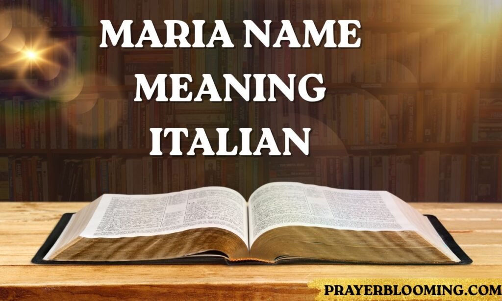Maria Name Meaning Italian