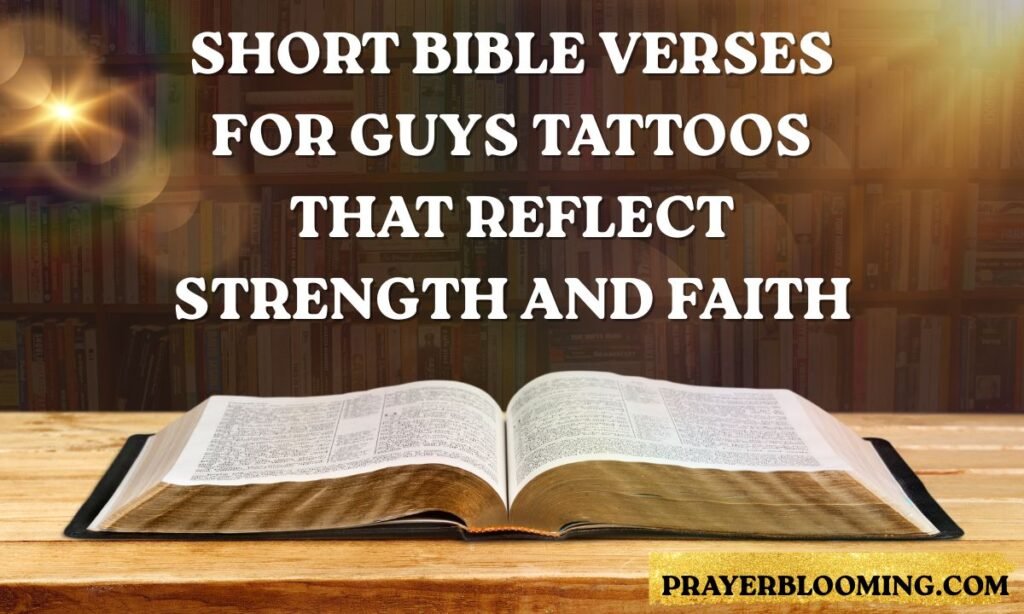 Short bible verses for guys tattoos that reflect strength and faith