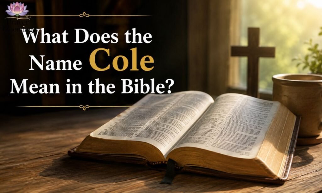 What does the name Cole mean in the Bible
