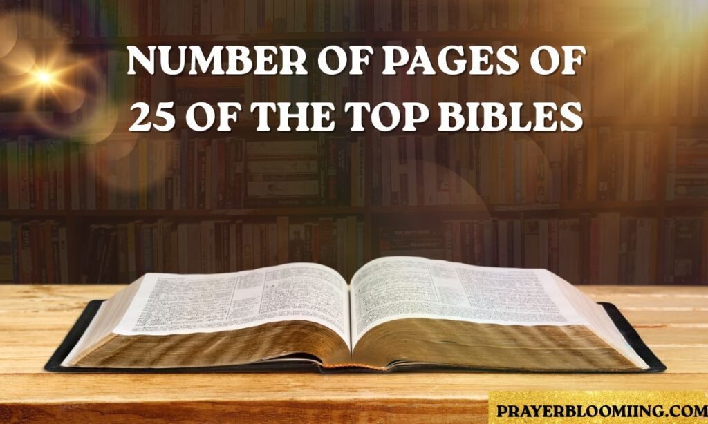 Number of Pages of 25 of the Top Bibles