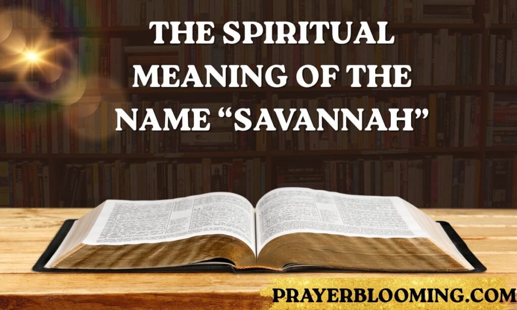 The Spiritual Meaning of the Name Savannah