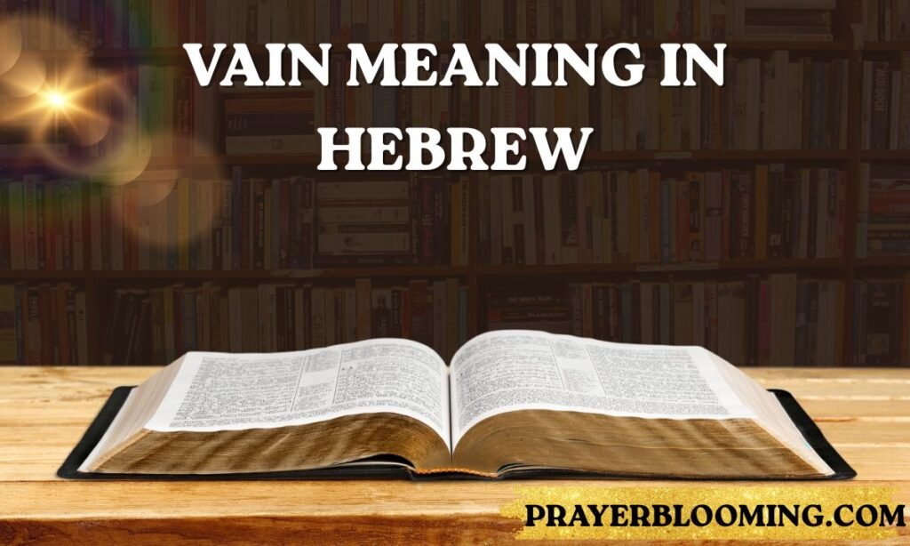 Vain meaning in Hebrew