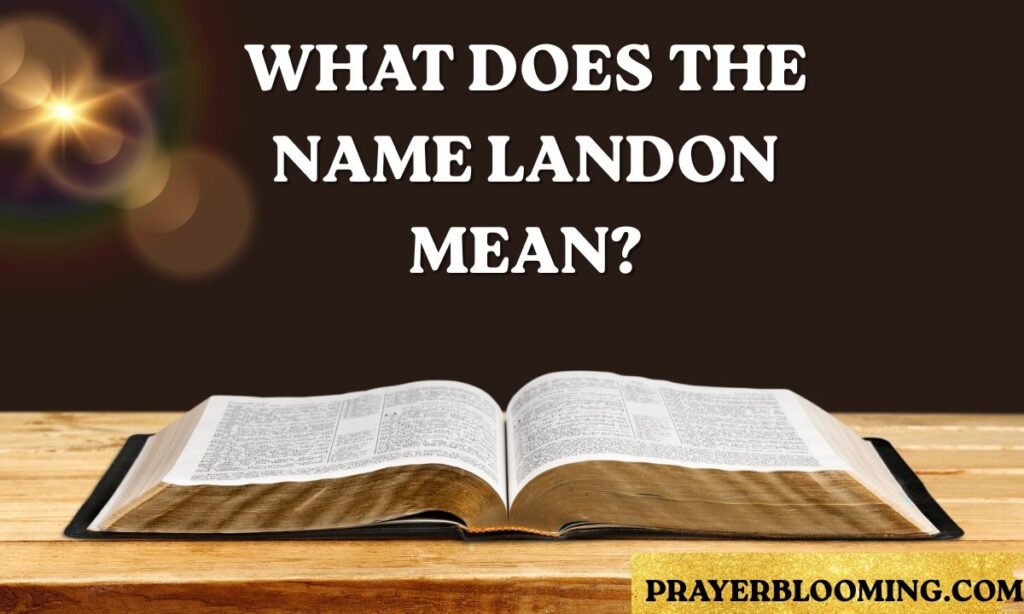What Does the Name Landon Mean