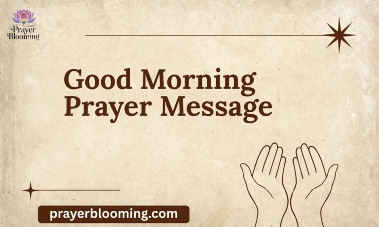 Good Morning Prayer Message