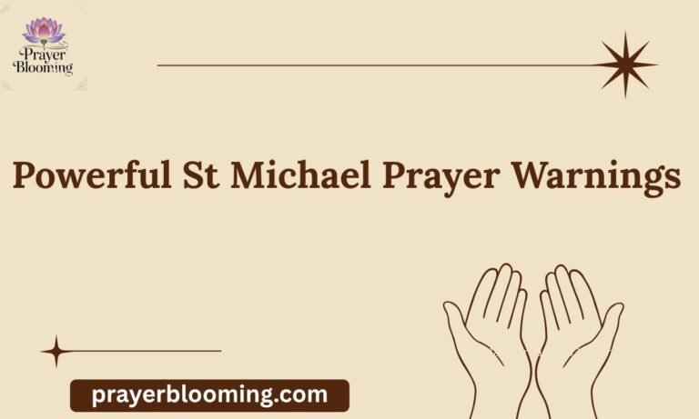 Powerful St Michael Prayer Warnings