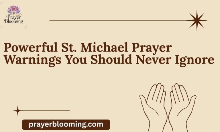 Powerful St. Michael Prayer Warnings You Should Never Ignore