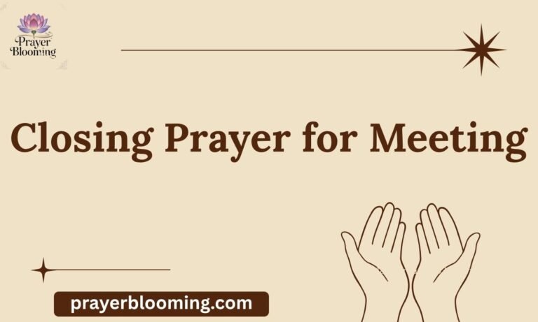 Closing Prayer for Meeting