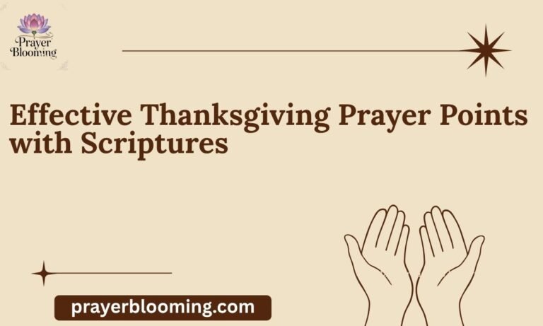 Effective Thanksgiving Prayer Points with Scriptures