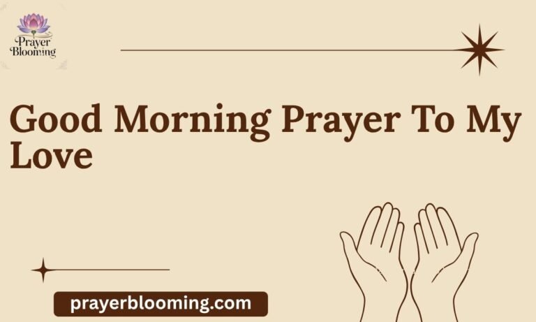 Good Morning Prayer To My Love