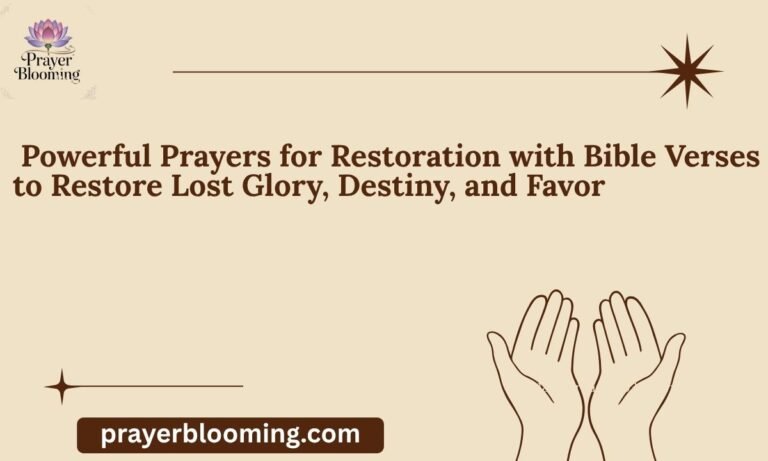 _Powerful Prayers for Restoration with Bible Verses to Restore Lost Glory, Destiny, and Favor