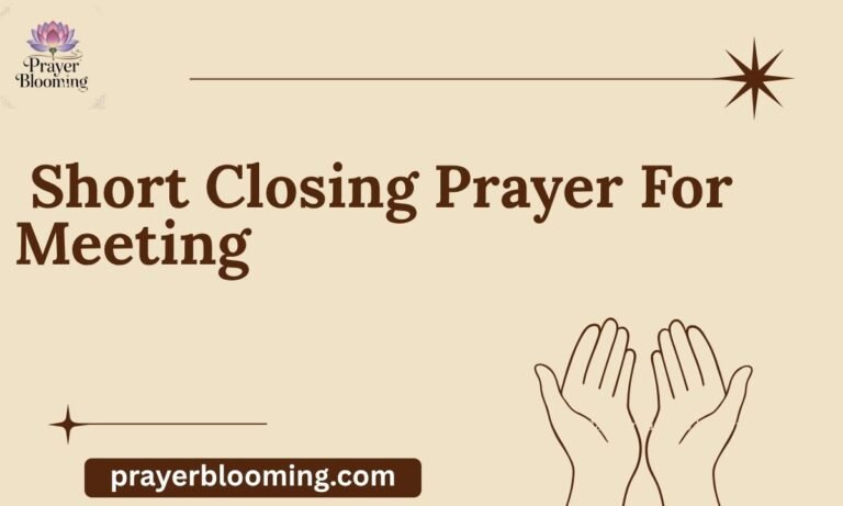 _Short Closing Prayer For Meeting