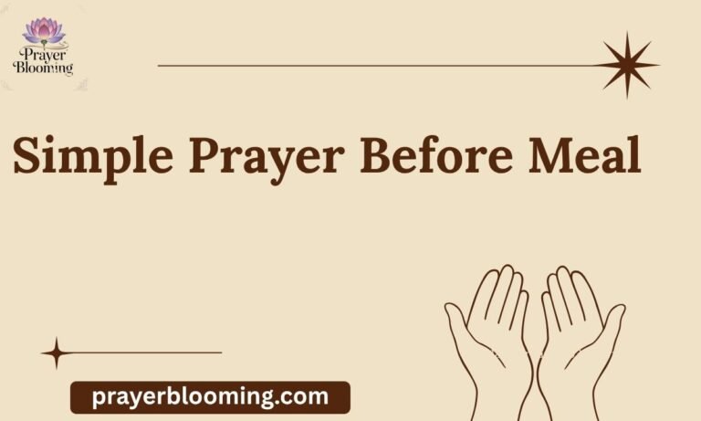 Simple Prayer Before Meal