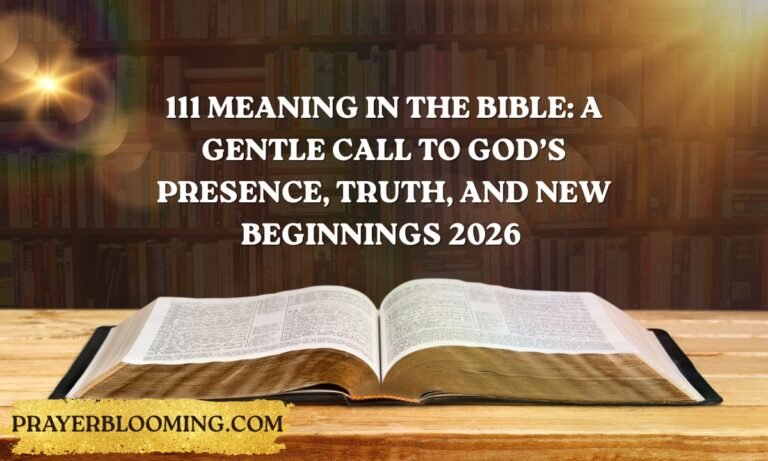111 Meaning in the Bible A Gentle Call to God’s Presence, Truth, and New Beginnings 2026