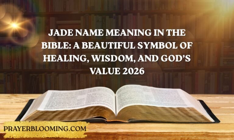 Jade Name Meaning in the Bible A Beautiful Symbol of Healing, Wisdom, and God’s Value 2026