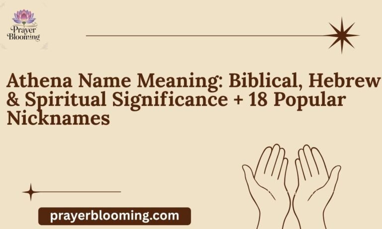 Athena Name Meaning Biblical, Hebrew & Spiritual Significance + 18 Popular Nicknames
